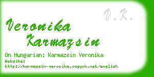 veronika karmazsin business card